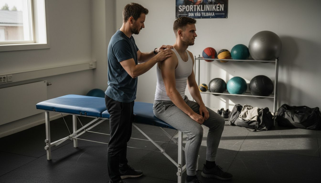 Naprapaten hjälper idrottare direkt på gymmet med behandling och rådgivning.