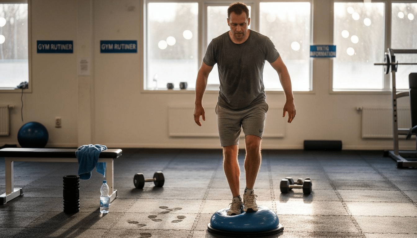 Idrottare som kör skadeförebyggande träning